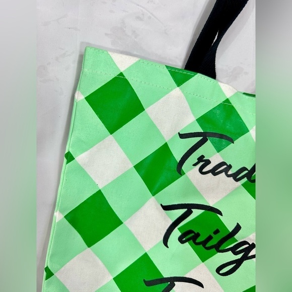 Draper James green plaid Traditions, Tailgates & Touchdowns tote - Picture 4 of 10